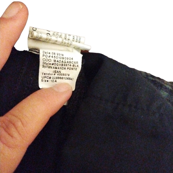 Gloria Vanderbilt Amanda Collection Black-Grey Checkered Stretch Jeans Size 10 - Picture 9 of 9